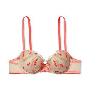 Victoria's Secret DREAM ANGELS Lightly-Lined Heart Embroidery Demi Bra